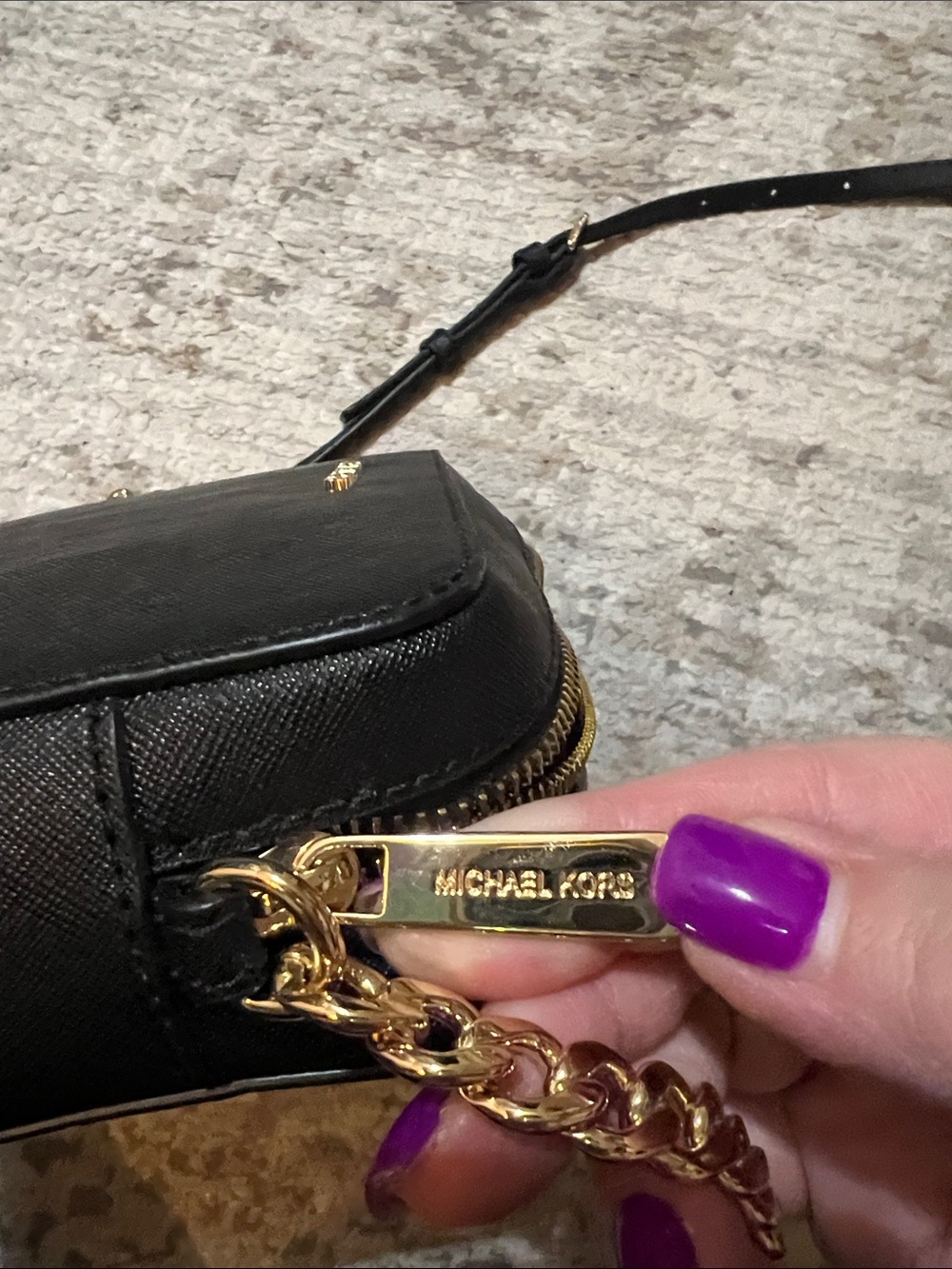 Michael Kors Black Crossbody with Gold Hardware - Picture 10 of 10